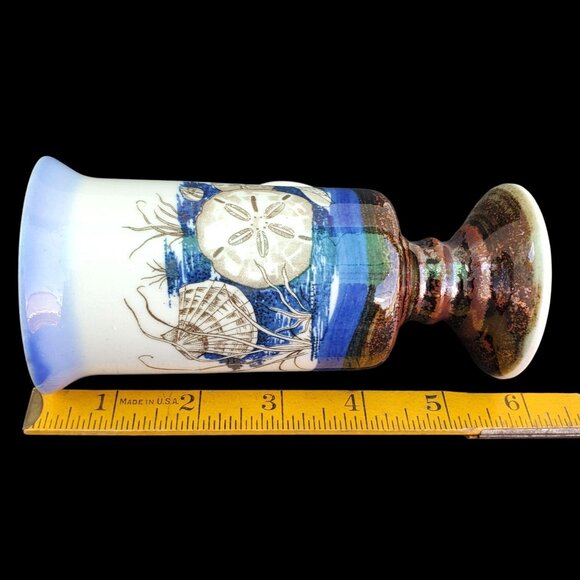 Otagiri Cup Ceramic Irish Coffee Demitasse Mug Seashell Sand Dollar 1970s - Picture 9 of 12